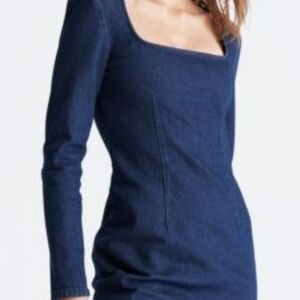 XS sculpt denim mini dress